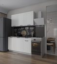 Кухня Ривьера 1,5 м Карбон Фарфор